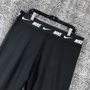 Nike Leggings Mens XL Black Tight Fit Compression Elastic Waist Logo Running